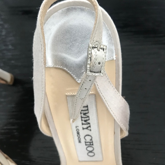 Jimmy Choo Silver Heel Sandals - Picture 2 of 3